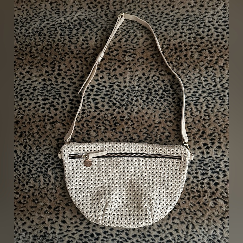 Clare V Grande Fanny in Cream Rattan